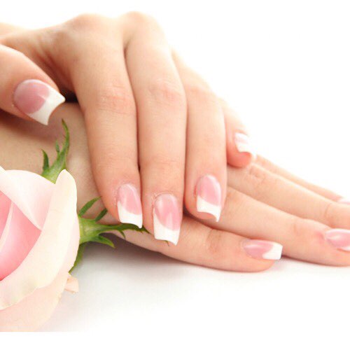 DAZZLING NAILS - pink and white